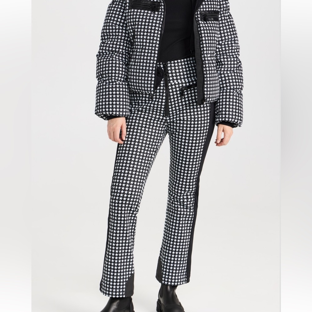 Goldbergh Houndstooth Black and White Straight Leg Pants